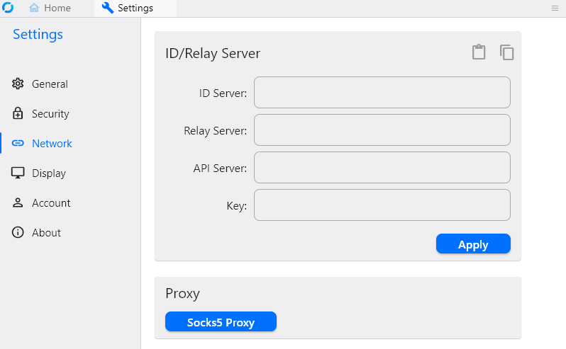 RustDesk Network Configuration